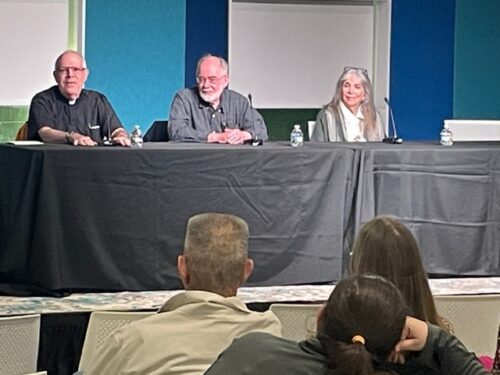 Cara at panel table